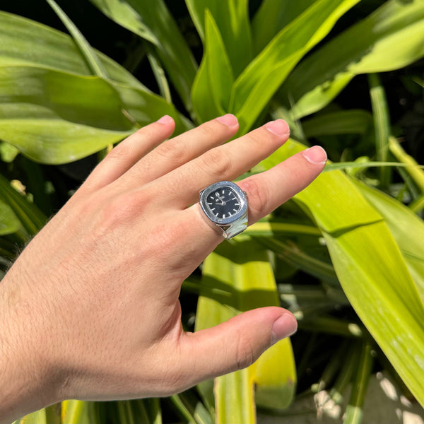 NAUTILUS ANILLO | PLATA NEGRA