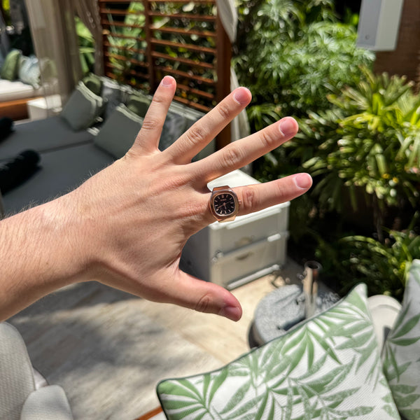 NAUTILUS ANILLO | ORO ROSA NEGRO