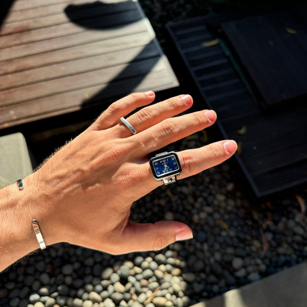 VINTAGE ANILLO | PLATA AZUL