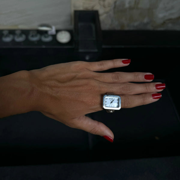 VINTAGE ANILLO | PLATA BLANCO