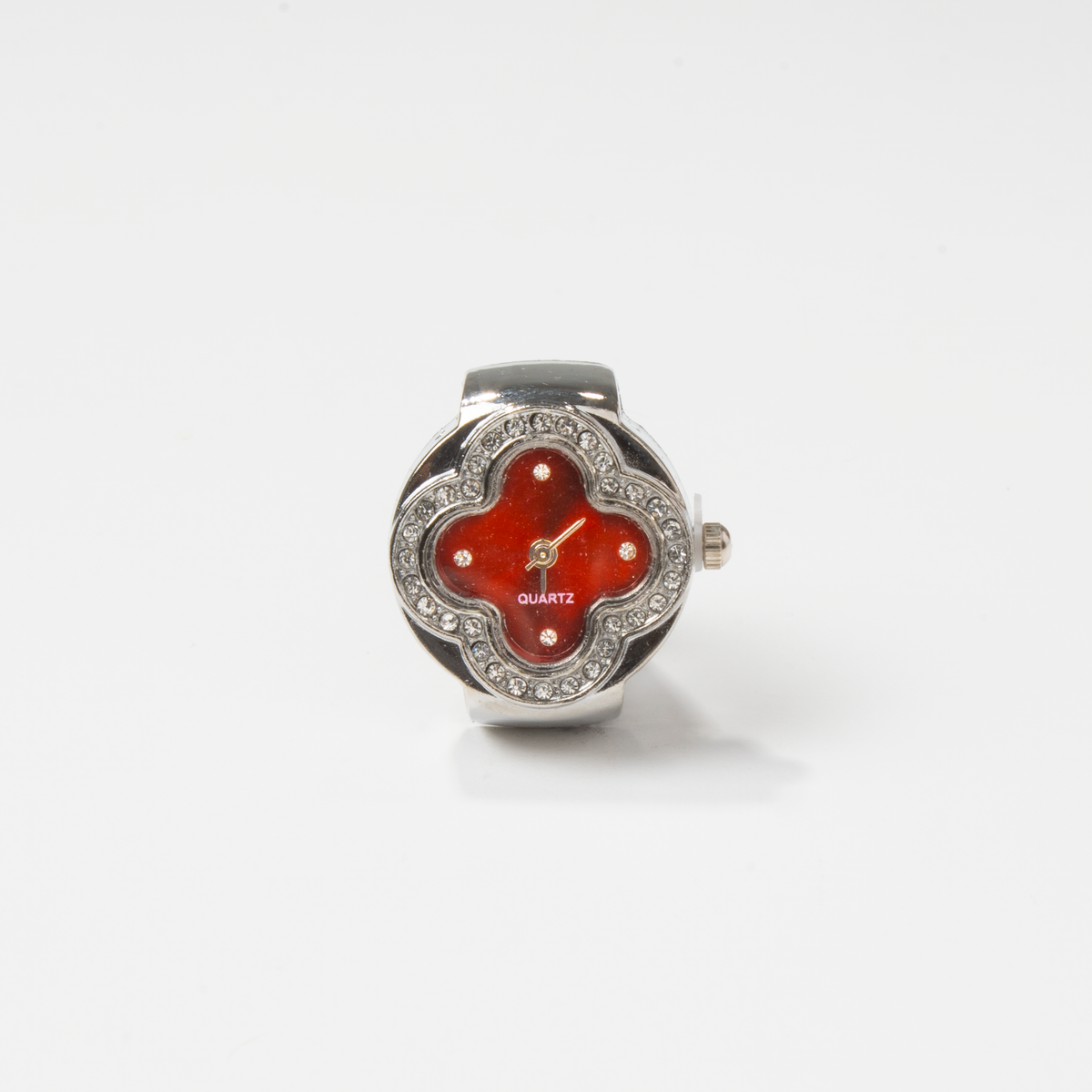 Anillo reloj Cleef Plata Rojo — Bozhi Time