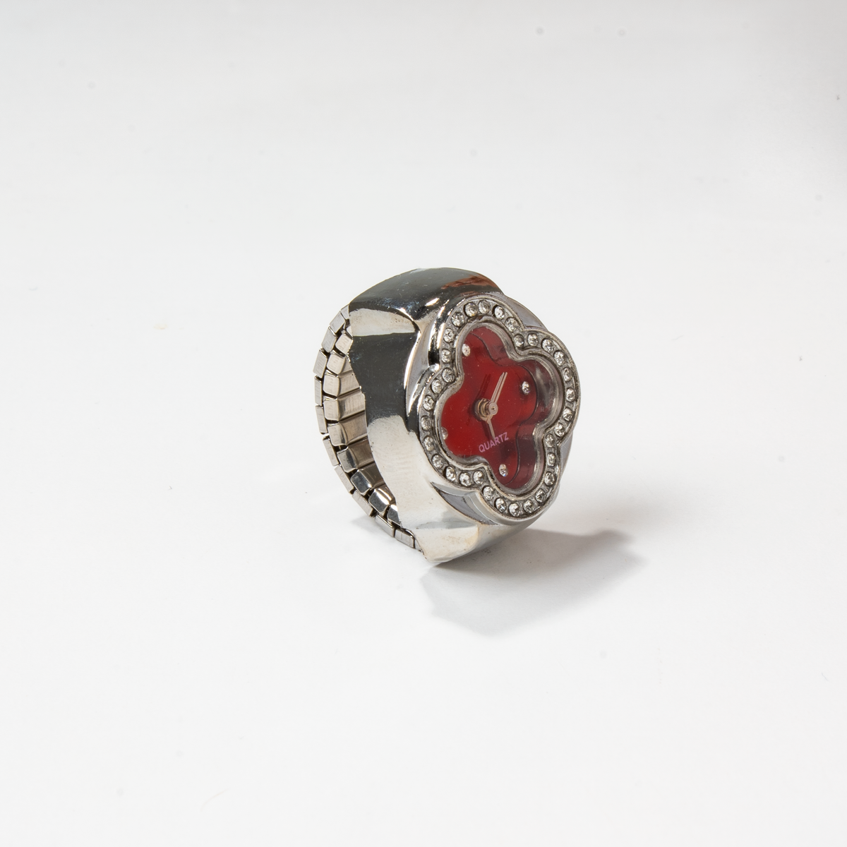 Anillo reloj Cleef Plata Rojo — Bozhi Time (imagen 3)
