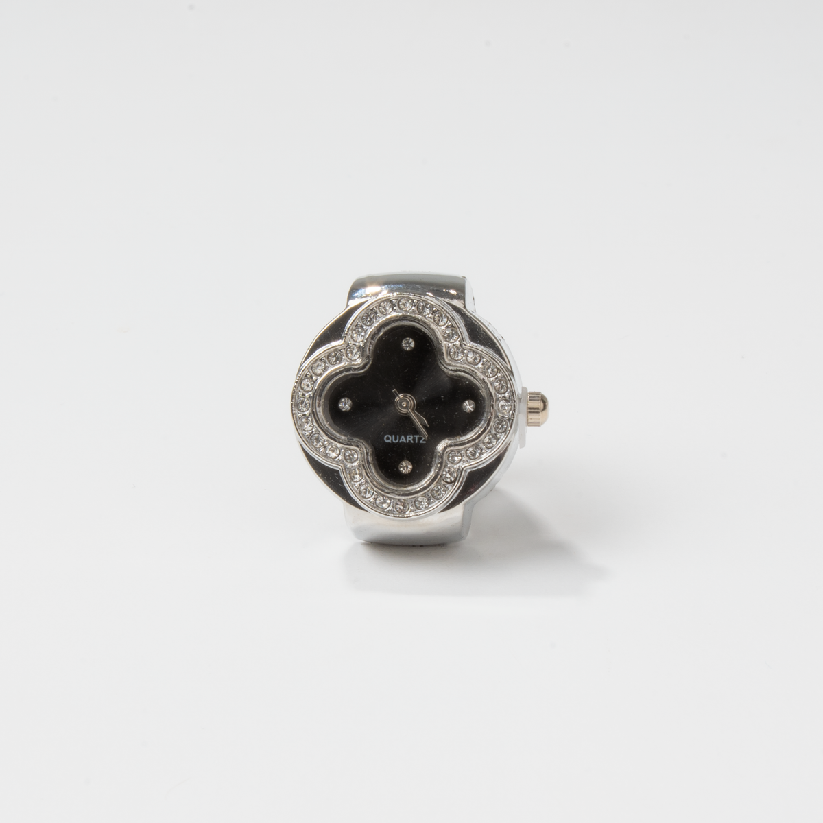 Anillo reloj Cleef Plata Negro — Bozhi Time
