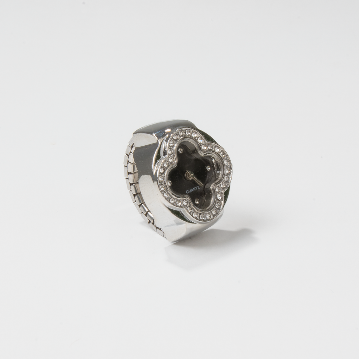 Anillo reloj Cleef Plata Negro — Bozhi Time (imagen 2)