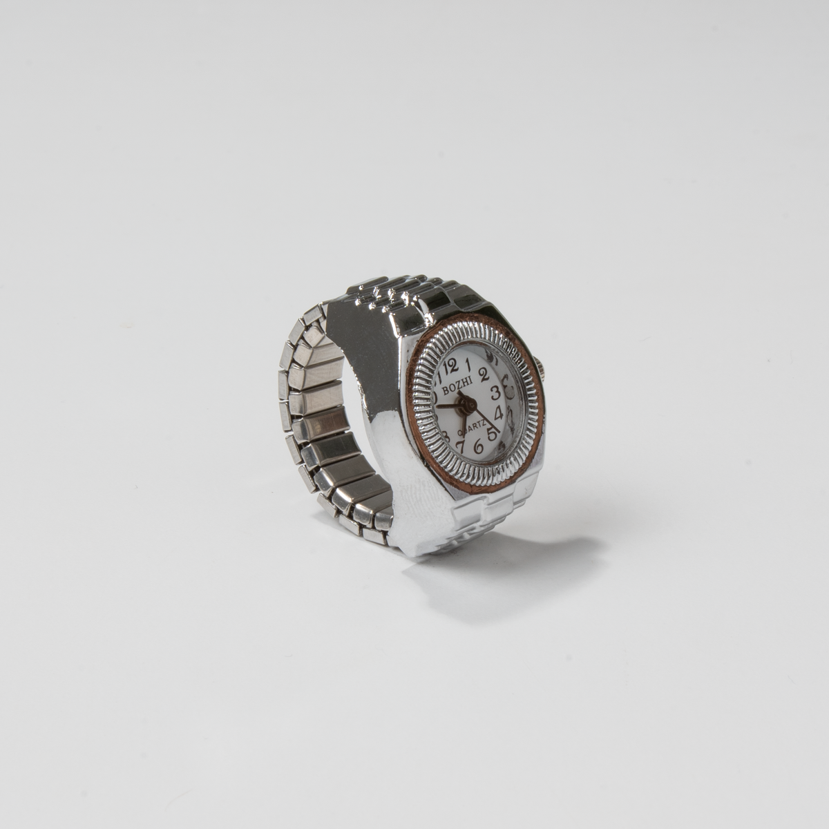 Anillo reloj Milano Plata Blanco — Bozhi Time (imagen 3)