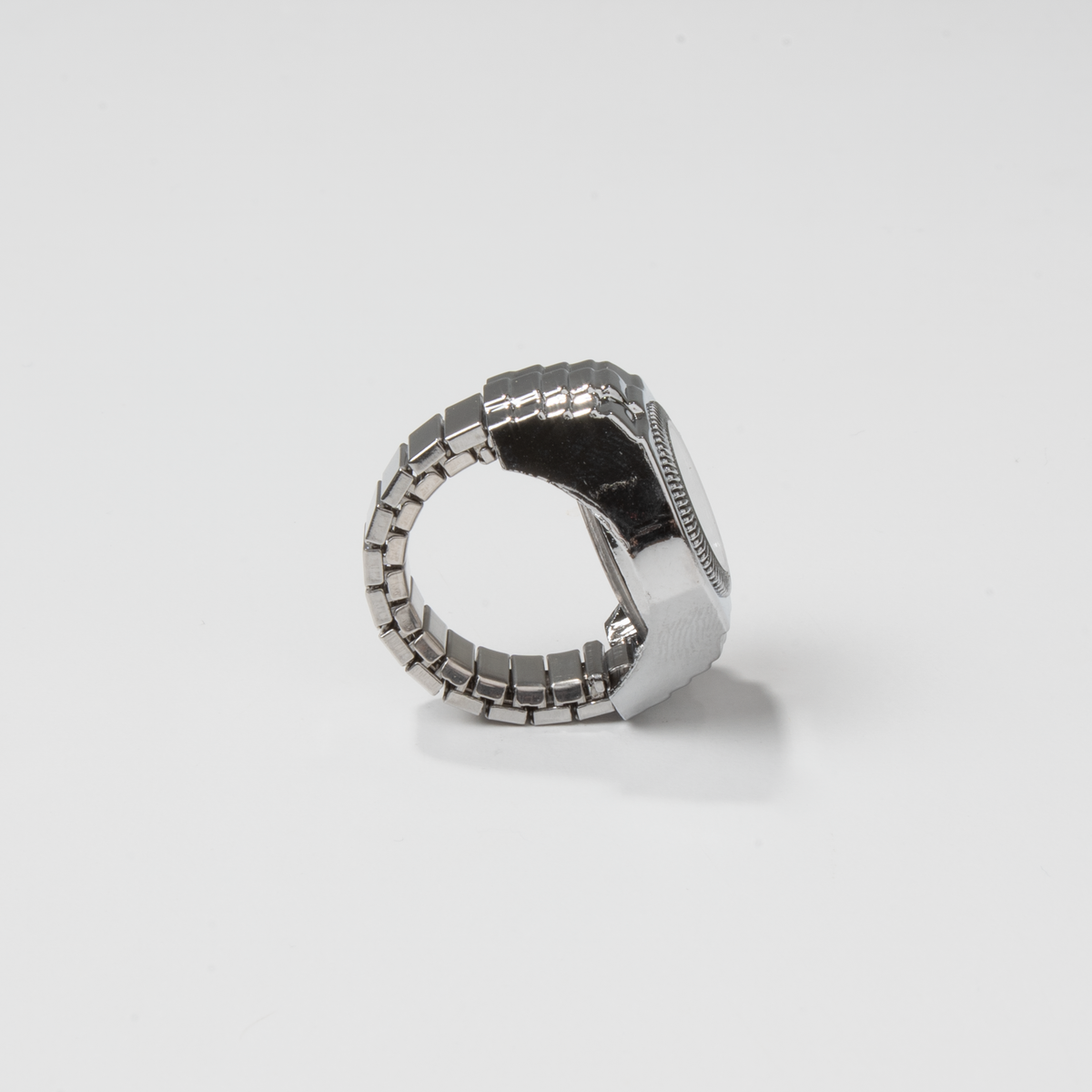 Anillo reloj Milano Plata Blanco — Bozhi Time (imagen 5)