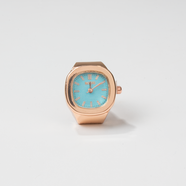 NAUTILUS ANILLO | ORO ROSA AZUL