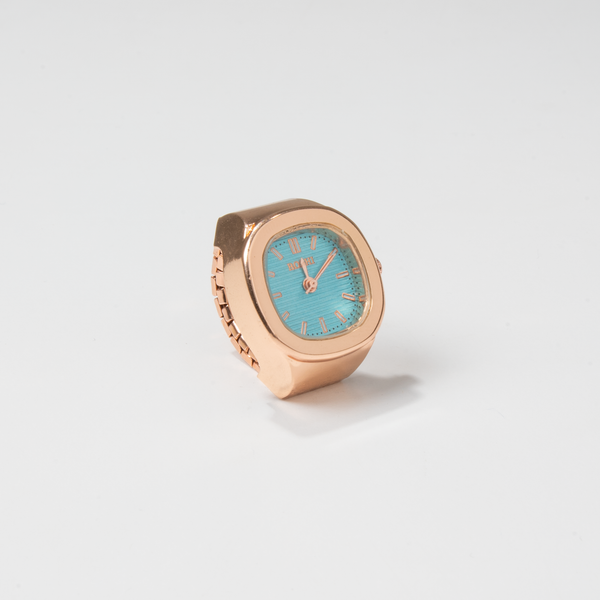 NAUTILUS ANILLO | ORO ROSA AZUL