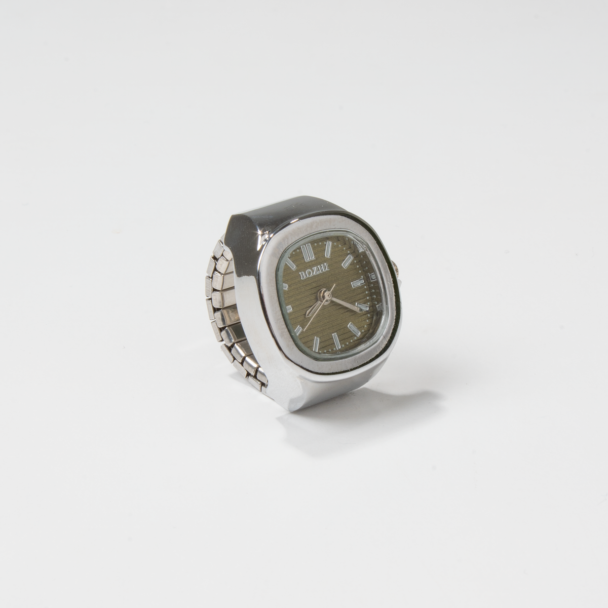 Anillo reloj Nautilus Plata Verde — Bozhi Time (imagen 3)