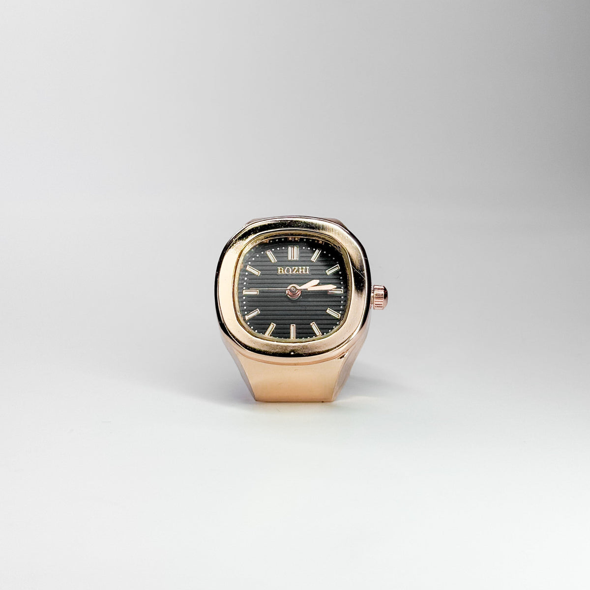Anillo reloj Nautilus Oro Rosa Negro — Bozhi Time