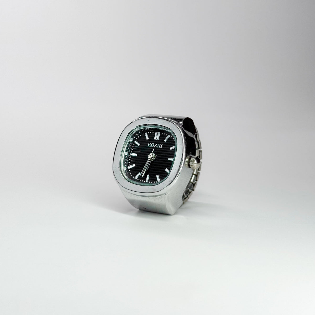 Anillo reloj Nautilus Plata Negra — Bozhi Time (imagen 3)