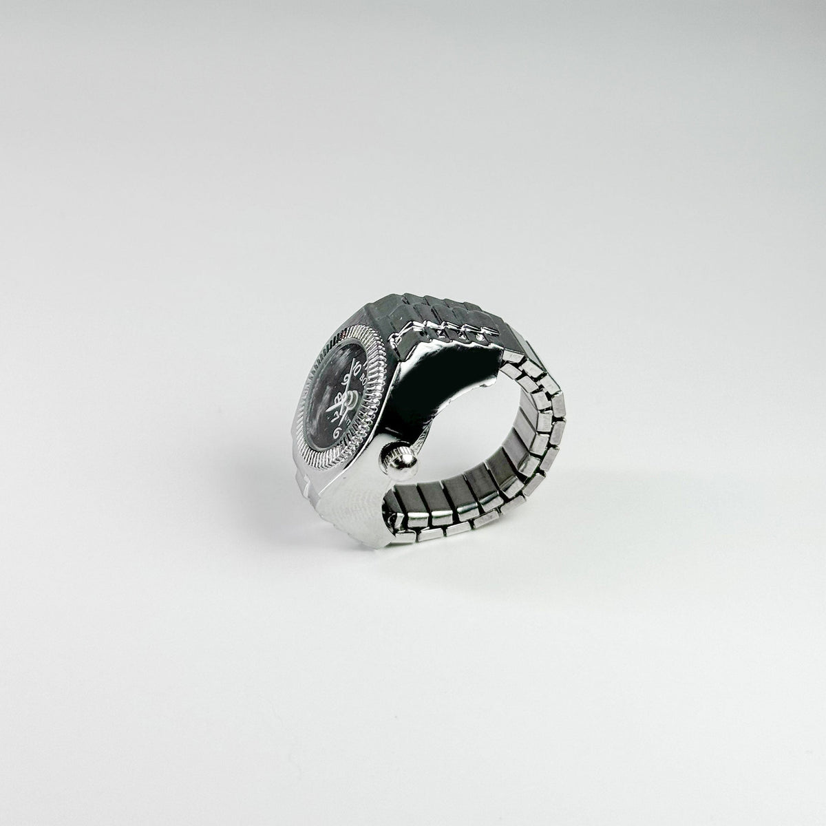 Anillo reloj Milano Plata Negro — Bozhi Time (imagen 5)