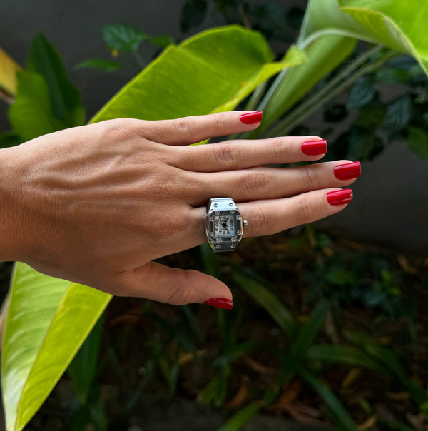 SANTOS ANILLO | PLATA BLANCO