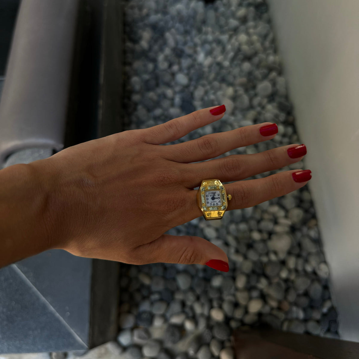 Anillo reloj Santos Oro Blanco — Bozhi Time (imagen 7)